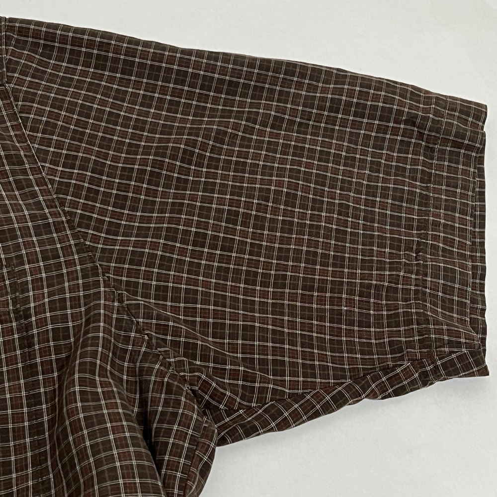 VTG Marc Baxis Los Angeles‎ Micro Plaid Button Short Sleeve Shirt Men Size XL - Picture 5 of 8